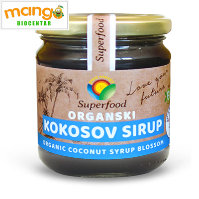 kokosov sirup diet zasladjivac nizak glikemijski indeks vegan beyond mango biocentar