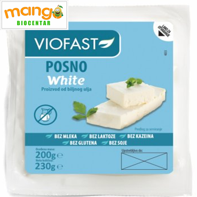 Viofast biljni sir white 230gr sa kokosovim uljem