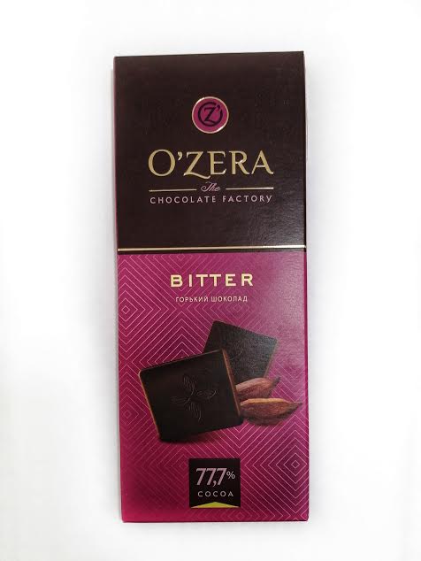Crna čokolada OZERA BITTER 77.7% kakao delova 90gr KDV