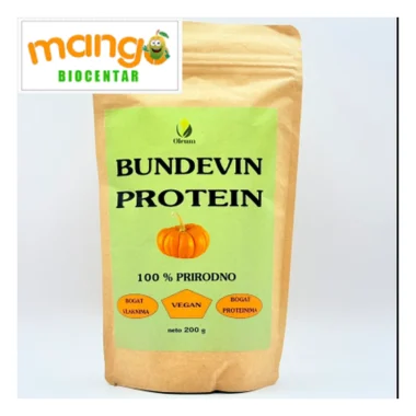 Oleum bundevino proteinsko brašno 200g (Bundevin protein) — od odmašćene bundevine pogače, mleveno na kamenu, 56g proteina na 100g, vegan
