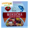 Cerio meksička salata sa tunom 160g — gotova konzerva sa povrćem (crveni pasulj, kukuruz, paprika, šargarepa, čili) i 26% tune (Katsuwonus pelamis)